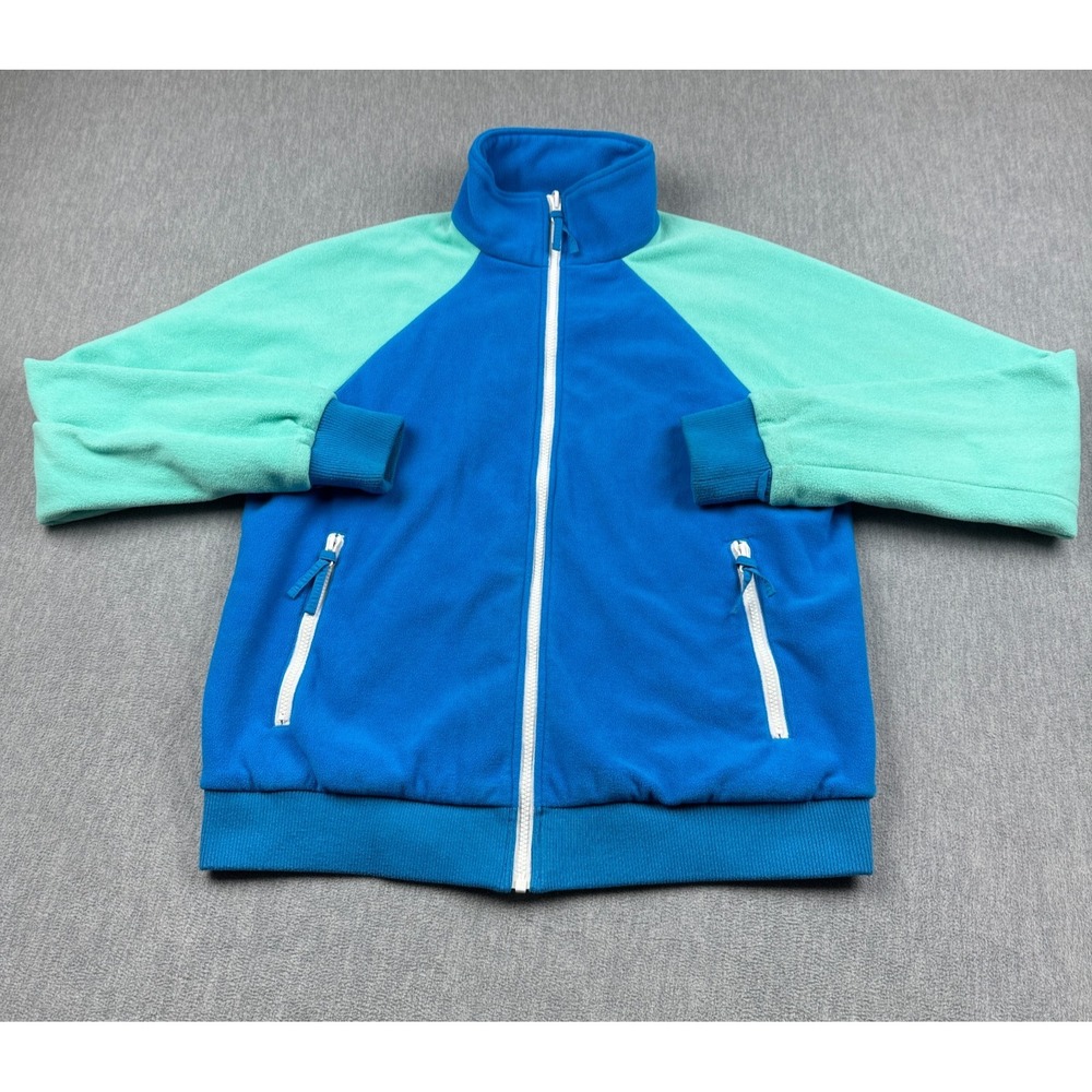 Chubbies Jacket Mens Medium Blue Green Full‎ Zip Colorblock Fleece Outdoors